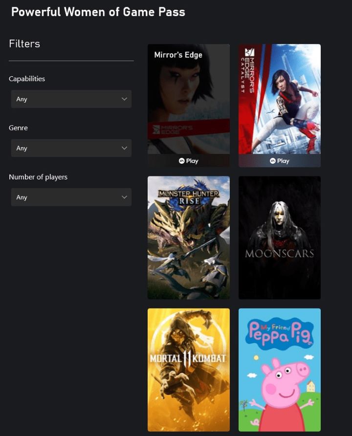 Microsoft stworzył sekcję „silnych kobiet” w Game Passie, załapała się Świnka Peppa - ilustracja #1