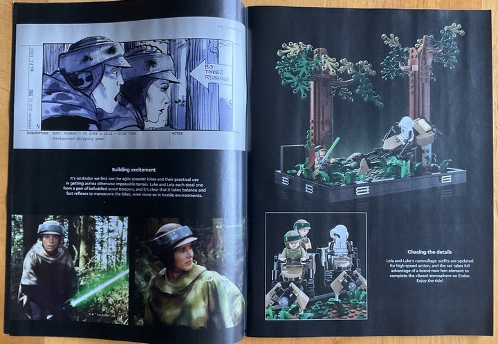 Emocjonująca scena z Powrotu Jedi w wersji LEGO - recenzja dioramy Pościg na ścigaczu przez Endor - ilustracja #3