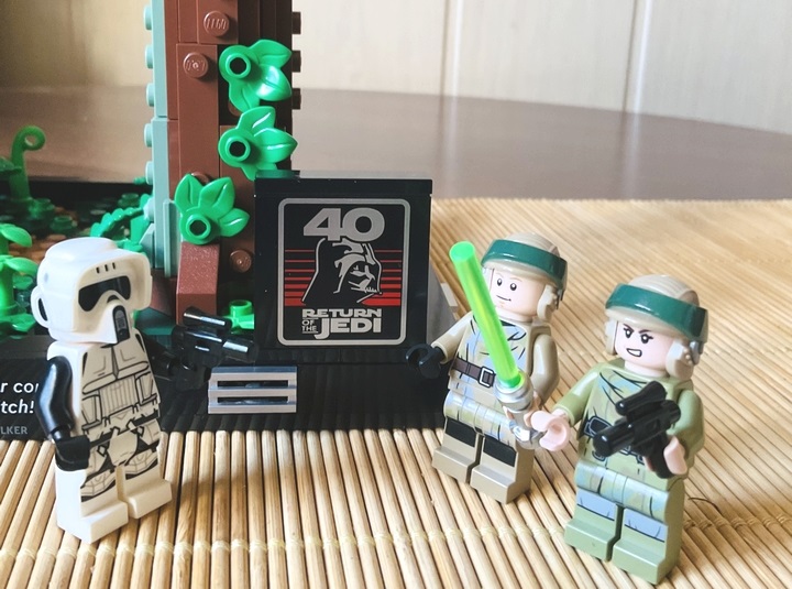 Emocjonująca scena z Powrotu Jedi w wersji LEGO - recenzja dioramy Pościg na ścigaczu przez Endor - ilustracja #4