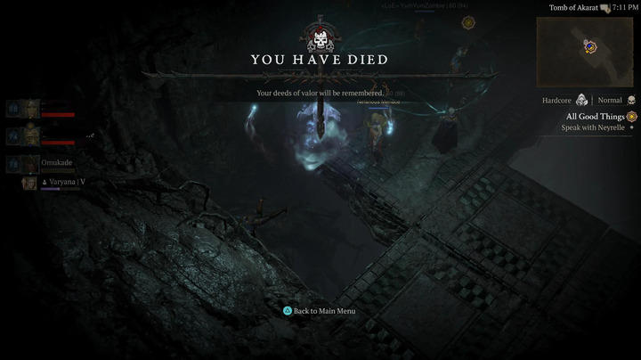 Blizzard Entertainment - Hardkorowi gracze Diablo 4 muszą uważać. W kampanii znalazła się pułapka, przez którą łatwo zginąć - wiadomość - 2024-10-09