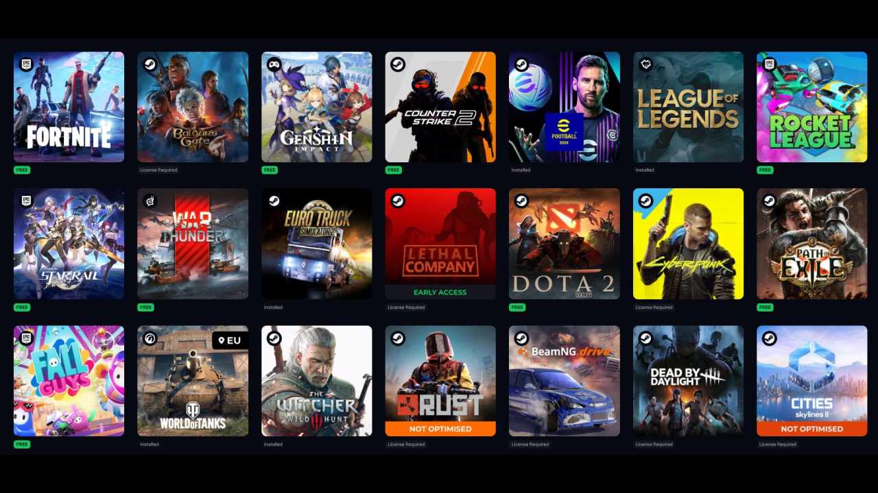 Boosteroid obsługuje setki uwielbianych tytułów z platform takich jak Steam czy Epic Games. Źródło: Boosteroid. - Czym jest cloud gaming? O tym, jak gry w chmurze rewolucjonizują branżę gier - wiadomość - 2024-02-09