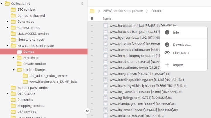 Wyciek nazwano Collection #1 od nazwy folderu, w którym znajdowały się pliki z danymi. - Odkryto prawdopodobnie największy wyciek danych w historii - wiadomość - 2019-01-18