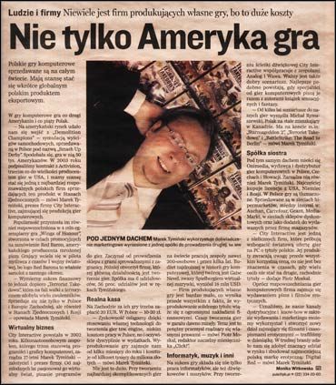 City Interactive i Onimedia w Puls Biznesu - ilustracja #1