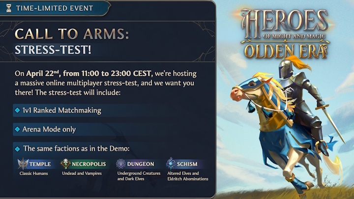 Źródło: X; Unfrozen. - Twórcy strategii Heroes of Might and Magic: Olden Era pilnie potrzebują pomocy graczy. Chodzi o konkretny dzień, tuż przed premierą - wiadomość - 2026-04-16