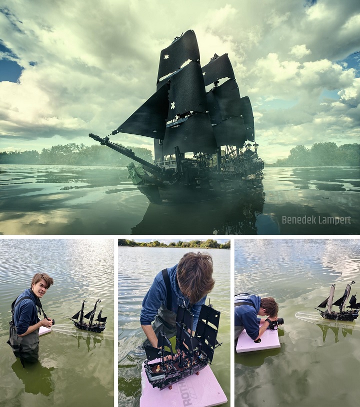 Źródło: Benedek Lampert / Reddit - "Tak! To unosi się!” Fan LEGO zdołał zbudować Czarną Perłę tak, aby pływała po wodzie - wiadomość - 2025-10-23