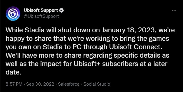 Miły gest Ubisoftu, gry kupione na Stadię przeniesiesz na PC - ilustracja #1
