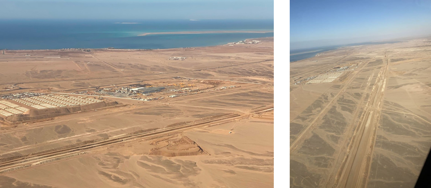 Postep budowy The Line | Źródło: Linked In / Giles Pendleton FRICS