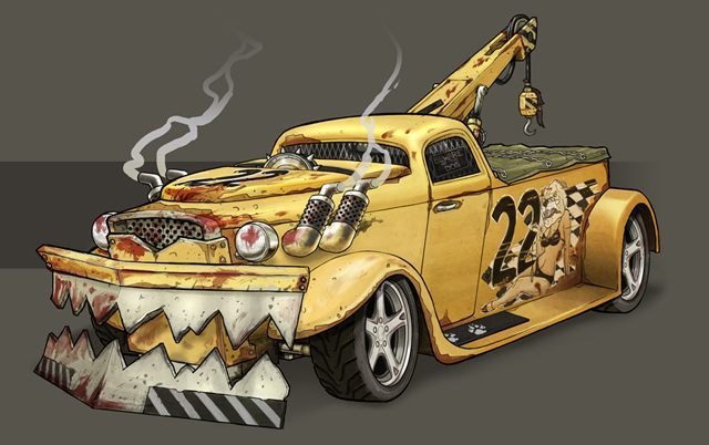 Concept art pojazdu Psycho Pitbull. - Carmageddon: Reincarnation – data premiery, nowe informacje, nowa technologia - wiadomość - 2013-01-14