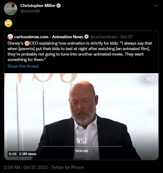 Szef Disneya uważa, że dorośli nie lubią oglądać filmów animowanych - ilustracja #1