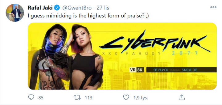 Cyberpunk 2077 z pornograficzną parodią - ilustracja #1