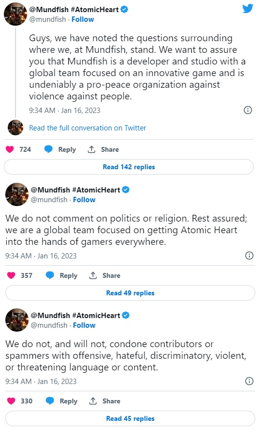 Twórcy Atomic Heart opublikowali oświadczenie w sprawie wojny, zabrakło konkretów - ilustracja #1