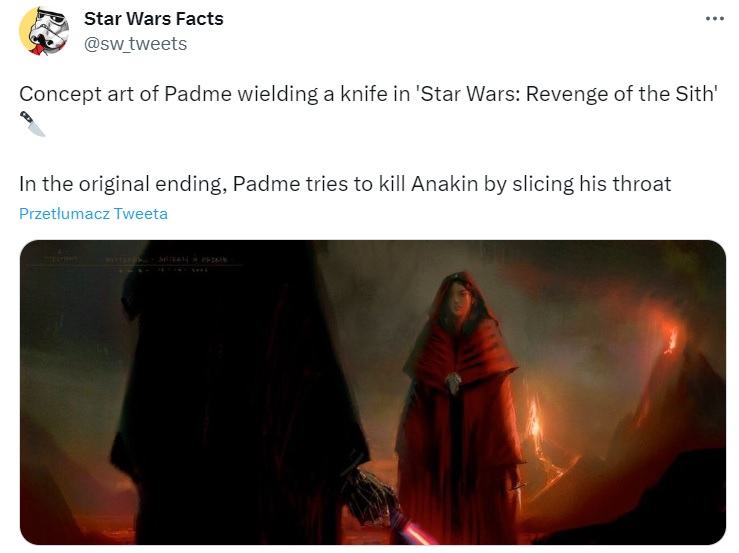 Padme planowała zabić Anakina? Tak mogło wyglądać alternatywne zakończenie Zemsty Sithów - ilustracja #1