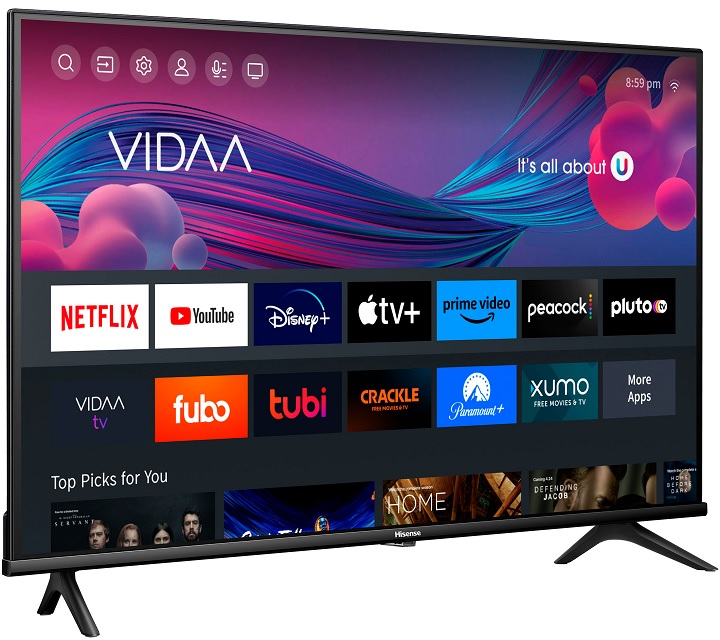 Telewizory Hisense mają własny system operacyjny – VIDAA. Źródło: Best Buy. - Telewizor Hisense - opinie. Czy w 2025 roku warto kupić TV z Chin? - wiadomość - 2025-04-15