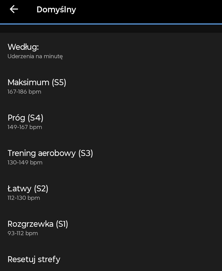 Opcja resetu stref tętna w zegarku Garmin została zakopana w ustawieniach profilu użytkownika w aplikacji Garmin Connect. - Garmin - dlaczego nie widać stref tętna na zegarku i jak to naprawić? Podpowiadamy - wiadomość - 2025-05-20