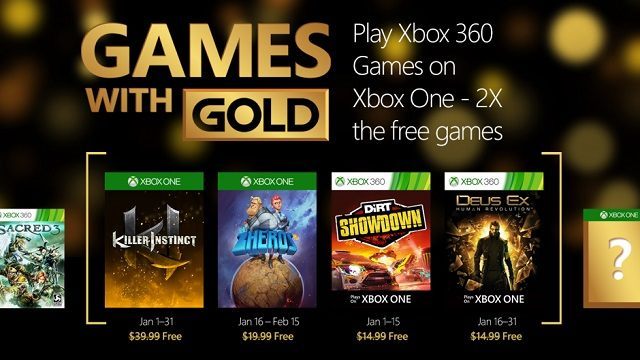 Games with Gold – bijatyki, wyścigi i RPG akcji w styczniowej ofercie. - Games with Gold na styczeń - Killer Instinct, Zheros, DiRT Showdown i Deus Ex: Human Revolution - wiadomość - 2015-12-22