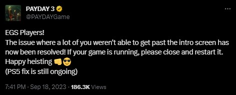 Katastrofalny start PayDay 3, gracze PS5 muszą grać w starszą wersję strzelanki [Aktualizacja] - ilustracja #3