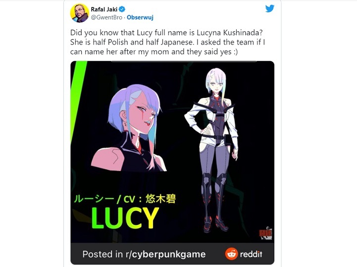 Uwielbiana postać z Cyberpunk: Edgerunners jest w połowie Polką - ilustracja #1