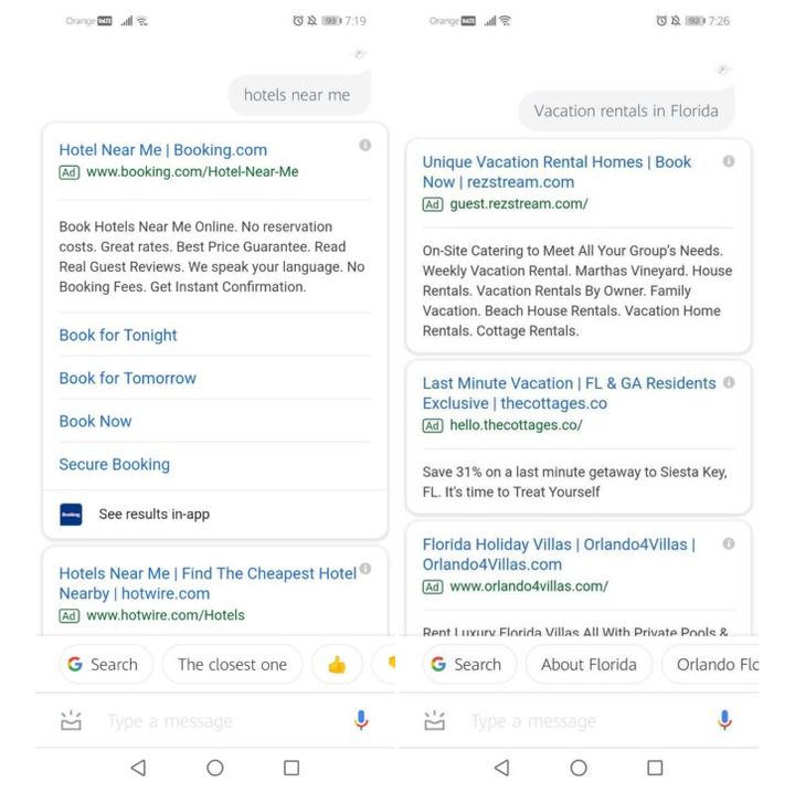 Reklamy w Asystencie Google. Źródło: AndroidPolice.