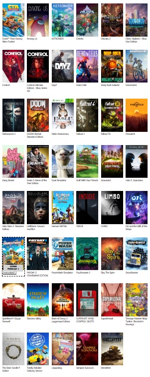 W chwili pisania tych słów tak prezentuje się lista gier dostępnych w ramach Xbox Game Pass Core. Źródło: Microsoft.