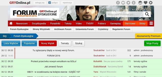 Nadchodzi nowy rok, więc nadszedł czas na nowe forum. - Wystartowała nowa wersja forum Gry-OnLine.pl - wiadomość - 2015-12-30