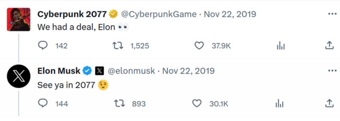 Elon Musk żądał cameo w Cyberpunku 2077. Do studia wszedł z bronią - ilustracja #1