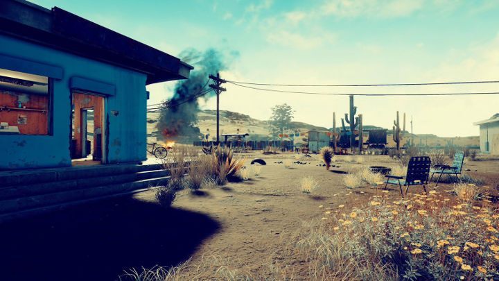 Ciepłe kolory, ogródkowe krzesełka i płonące wraki. - Playerunknown’s Battlegrounds – pierwszy rzut oka na pustynną mapę - wiadomość - 2017-07-05