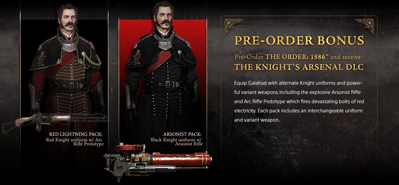 Dodatki do standardowej wersji The Order: 1886 zamówionej w przedsprzedaży - The Order: 1886 – zawartość Edycji Kolekcjonerskiej i Edycji Premium - wiadomość - 2014-06-11