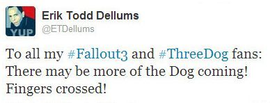 Wiadomość #1 zostawiona przez E.T. Dellumsa na Twitterze