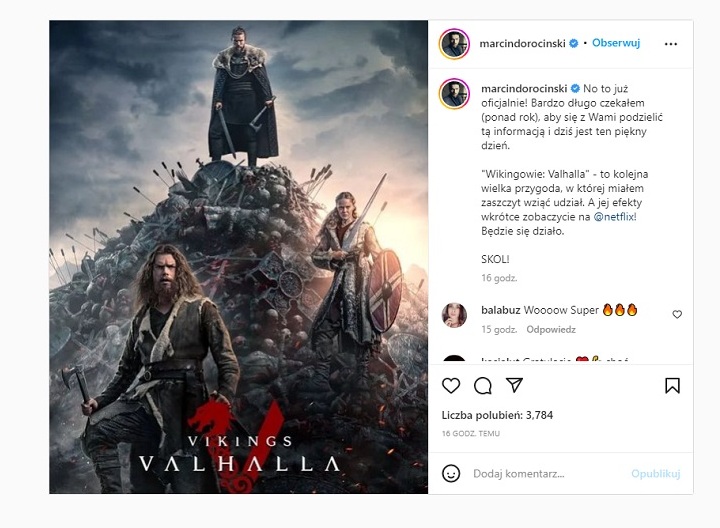 Marcin Dorociński w obsadzie serialu Wikingowie: Walhalla Netflixa; wiemy, kogo zagra - ilustracja #1