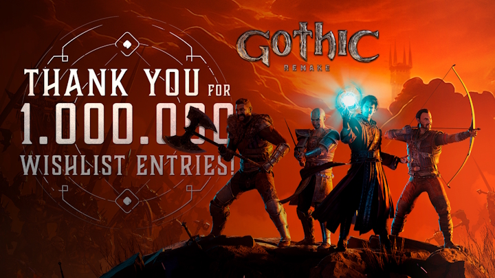 Źródło: Steam. - Na Gothic 1 Remake czeka już milion graczy na Steamie. Gra zajmuje wysokie miejsce w rankingu - wiadomość - 2025-05-21