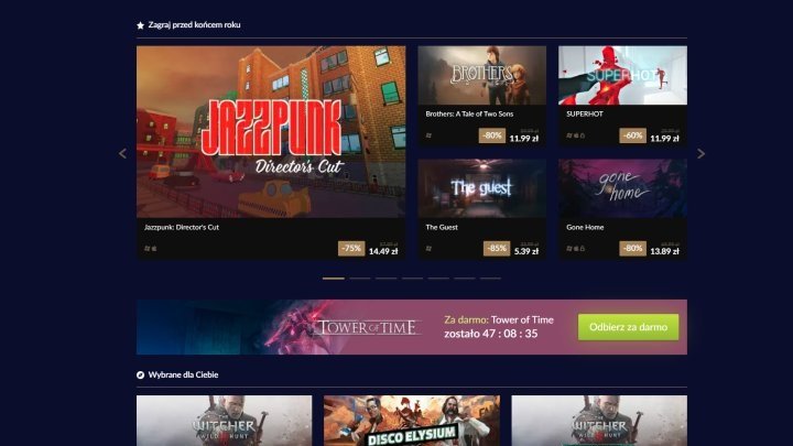 Klikając na „odbierz za darmo”, przypiszecie Tower of Time do swojego konta GOG. - Tower of Time za darmo na GOG - wiadomość - 2019-12-30