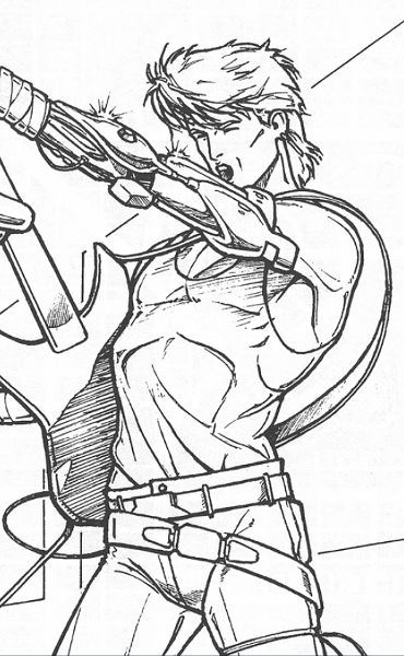 Johnny Silverhand w podręczniku do Cyberpunka 2013.