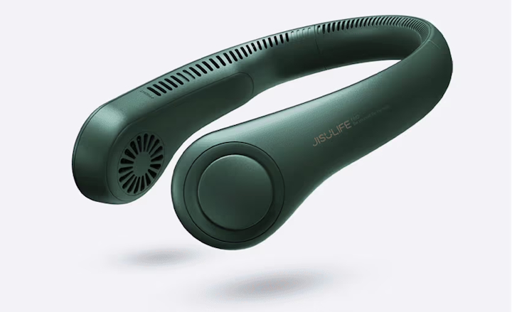 Źródło: Jisulife, grafika promocyjna. - Prawie 50 tysięcy komentarzy i w większości pozytywne opinie - ten przypominający słuchawki wentylator to absolutny hit Amazona. Przygotuj się na nowy rodzaj ochłody podczas wakacyjnych upałów - wiadomość - 2024-07-04