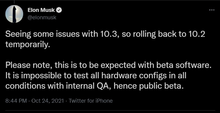 Autopilot Tesli po aktualizacji zaczął dziwnie jeździć, Elona Muska to nie dziwi - ilustracja #1