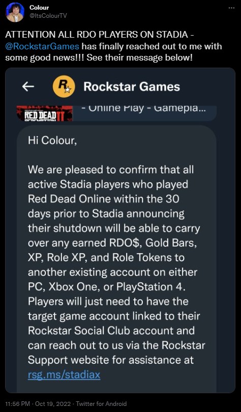 Gracz, który przegrał 6000 godzin w Stadii w RDR 2, zostanie uratowany - ilustracja #1