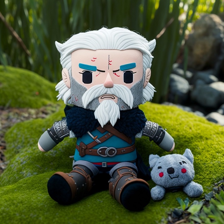 Wiedźmin na szlafrokach, papierze toaletowym i jako barbie - wiedźmińskie gadżety okiem AI - ilustracja #3