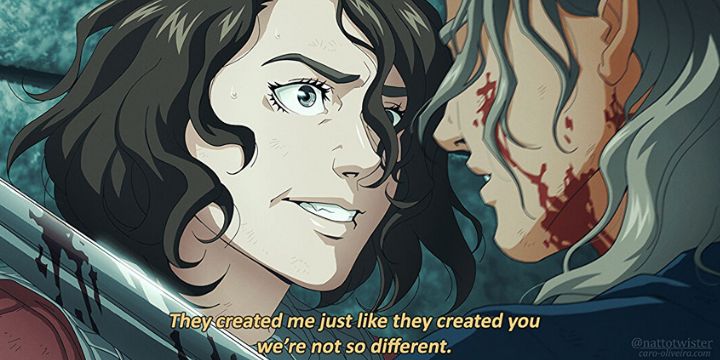 Wiedźmin w wersji anime wygląda świetnie; zobaczcie piękne kadry - ilustracja #5