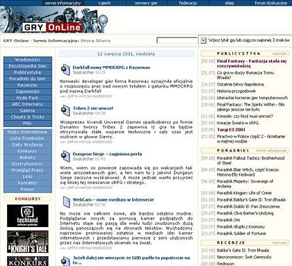 Mamy już 10 lat! 1 stycznia 2001 wystartował serwis www.gry-online.pl - ilustracja #1