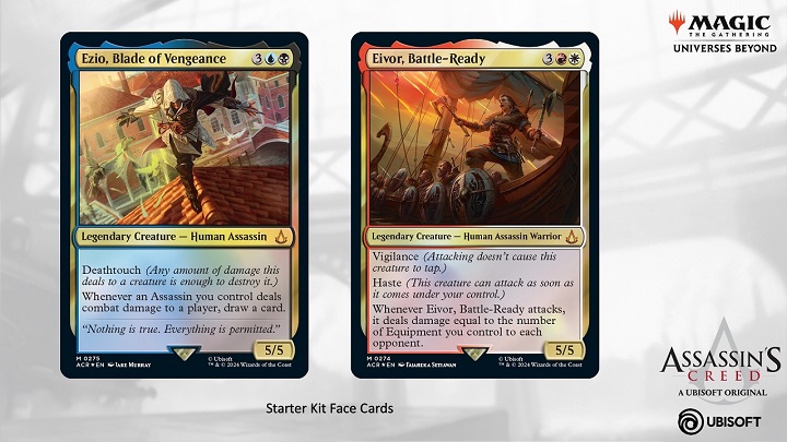 Źródło: Wizards of the Coast - Assassin's Creed zaliczy crossover z Magic The Gathering. Ujawniono już pierwsze karty ze znanymi twarzami - wiadomość - 2024-02-24