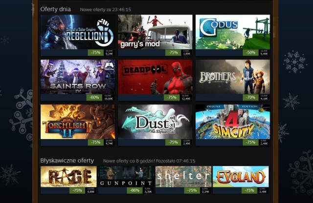 Równo o godzinie 19:00 rozpoczął się dziesiąty dzień świątecznej wyprzedaży Steam - Dziesiąty dzień świątecznej wyprzedaży Steam – m.in. Brothers: A Tale of Two Sons, Deadpool, Saints Row IV - wiadomość - 2013-12-28
