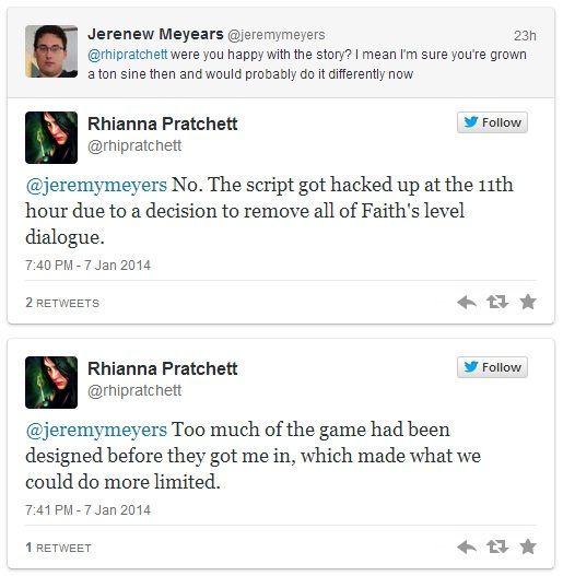 Mirror's Edge - scenarzystka