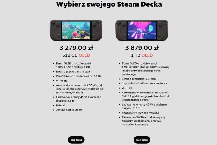 Źródło: Steam Store - Steam Deck OLED podrożał o około 25%. W Polsce handheld Valve zbliżył się ceną do PS5 Pro - wiadomość - 2026-05-28