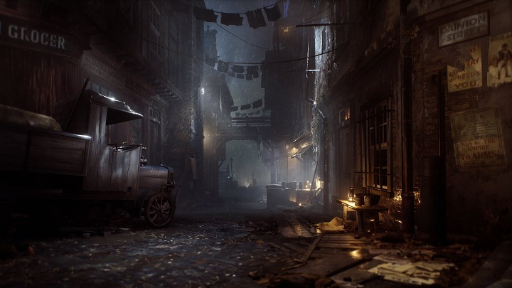 Mroczne, posępne uliczki są znakiem rozpoznawczym Vampyra. Przyzwyczajajcie się do tego typu widoków. - Wszystko o Vampyr (patche, Story Mode i Hardcore Mode, wymagania) - Akt. #8 - wiadomość - 2018-09-27