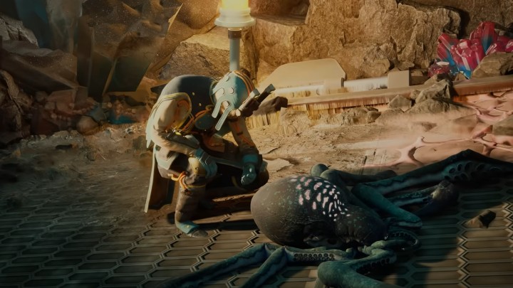 Nikt chyba nie patrzy... Może coś znajdę. Źródło: Obsidian Entertainment, YouTube - NPC-e w The Outer Worlds 2 nie boją się wytknąć graczowi jego nawyków. Może poczekajcie zanim przeszukacie pobliskie zwłoki - wiadomość - 2025-10-30