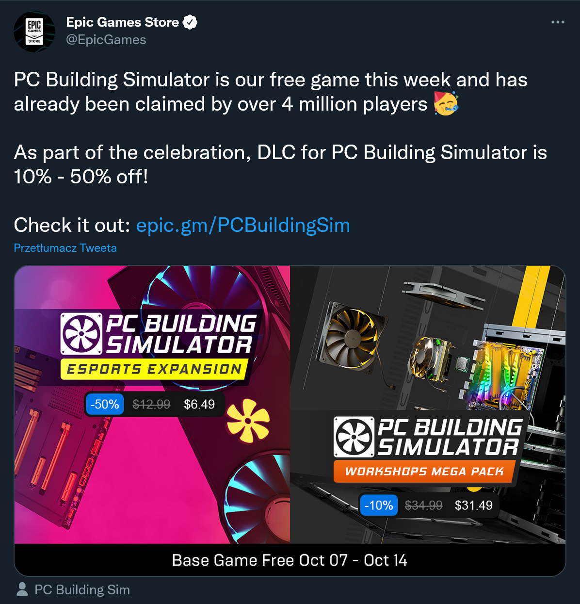 Darmowe PC Building Simulator cieszy się ogromną popularnością na EGS - ilustracja #1