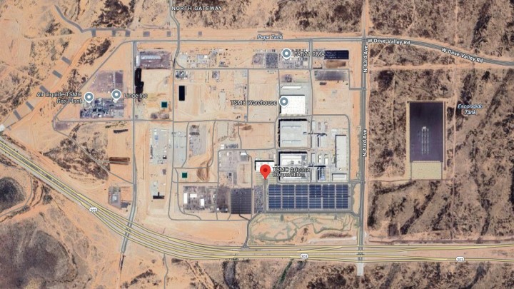 Fabryka TSMC w Arizonie, USA. Źródło: Mapy Google - Rój dronów będzie kontrolować fabrykę TSMC w Arizonie, firma szuka dostawcy bezzałogowców - wiadomość - 2025-07-21