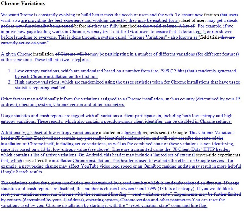 Tak wygląda opis X-Client-Data po wprowadzonych zmianach. - Google Chrome śledzi nas, gdy używamy VPN, TOR albo jesteśmy wylogowani - wiadomość - 2020-03-12