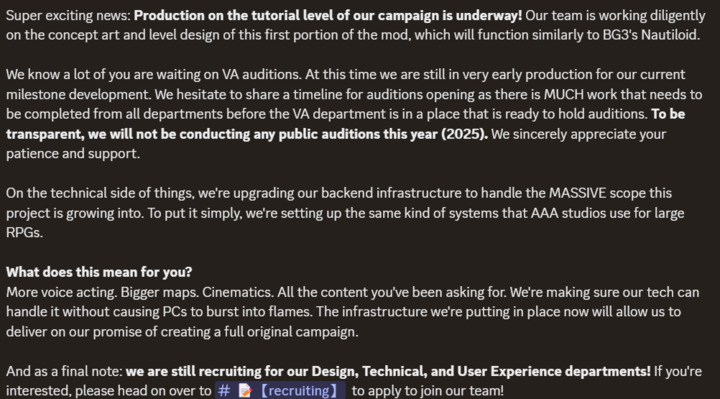 Path to Menzoberranzan / Discord - Największy powstający mod do Baldur's Gate 3 ma jeszcze całe lata do premiery, ale w jego fragment zagramy znacznie wcześniej - wiadomość - 2025-11-07