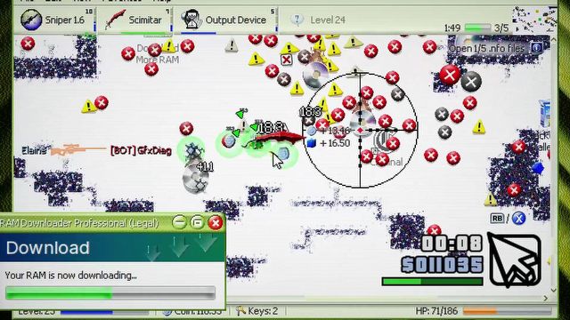 [1:04] Antivirus Survivors 2003 Professional zmieni środowisko Windowsa XP w zręcznościowe piekło. Z falami wirusów będziemy tu walczyć jako kursor myszy
