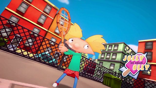 [0:50] W Nickelodeon Extreme Tennis: Next! SpongeBob, Aang i Wojownicze Żółwie Ninja wychodzą na kort, a tenis zamienia się w kreskówkowe widowisko